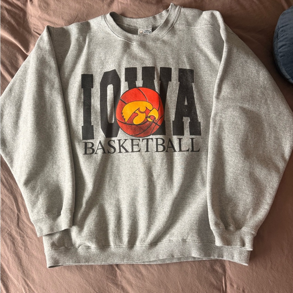 Gray Iowa Basketball Sweatshirt